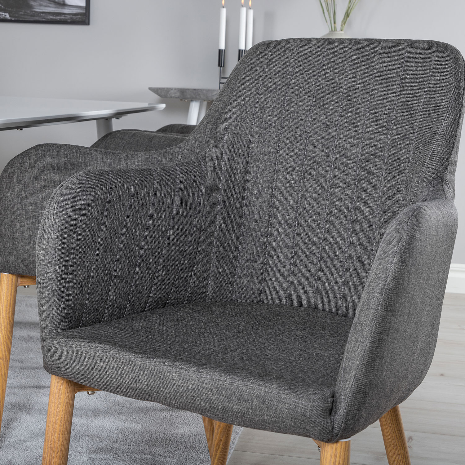 Matgrupp Venture Home Polar med 6 Comfort stolar Tyg