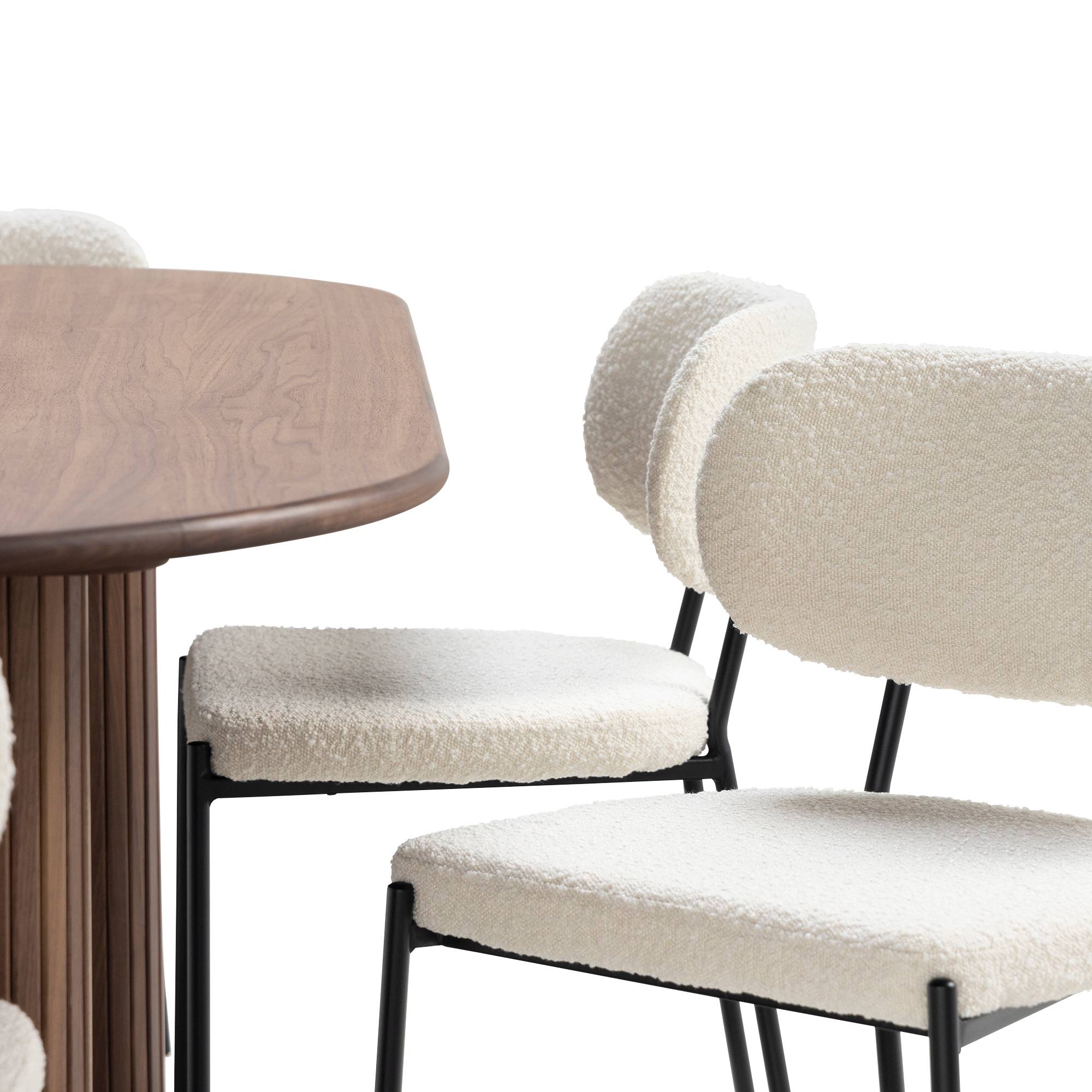 Matgrupp Bark Noira Matbord 220 cm med 6Gemmanio Matstol