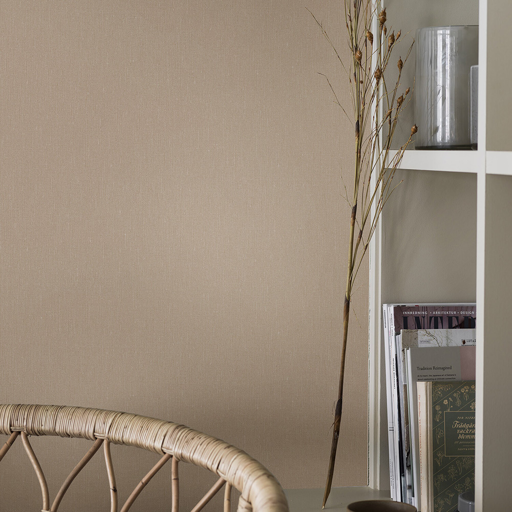Tapet Boråstapeter Linen Rose Clay 4325 EasyUp, Enfärgad Rosa