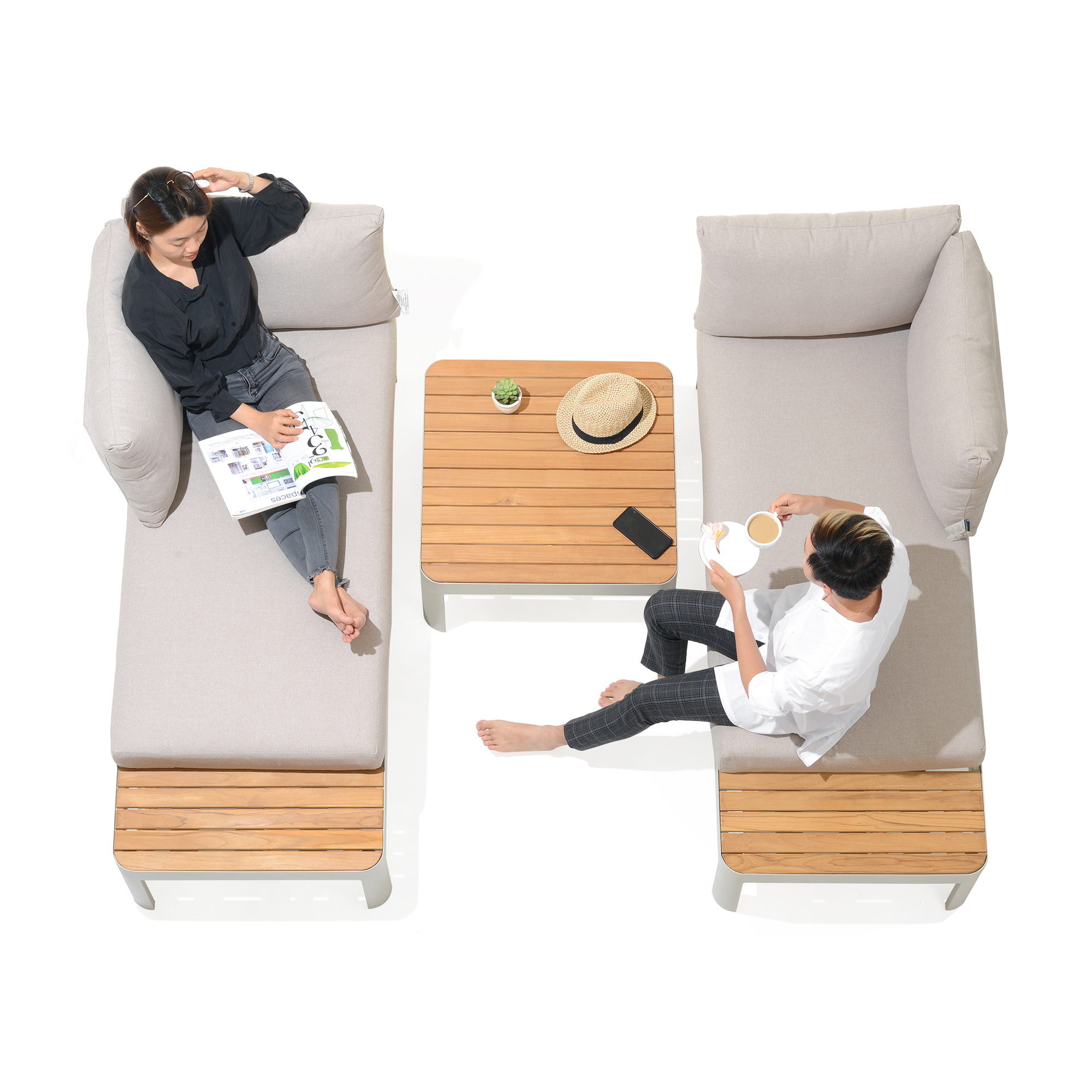 Loungegrupp LifestyleGarden Portals Light 4-sits Utomhus