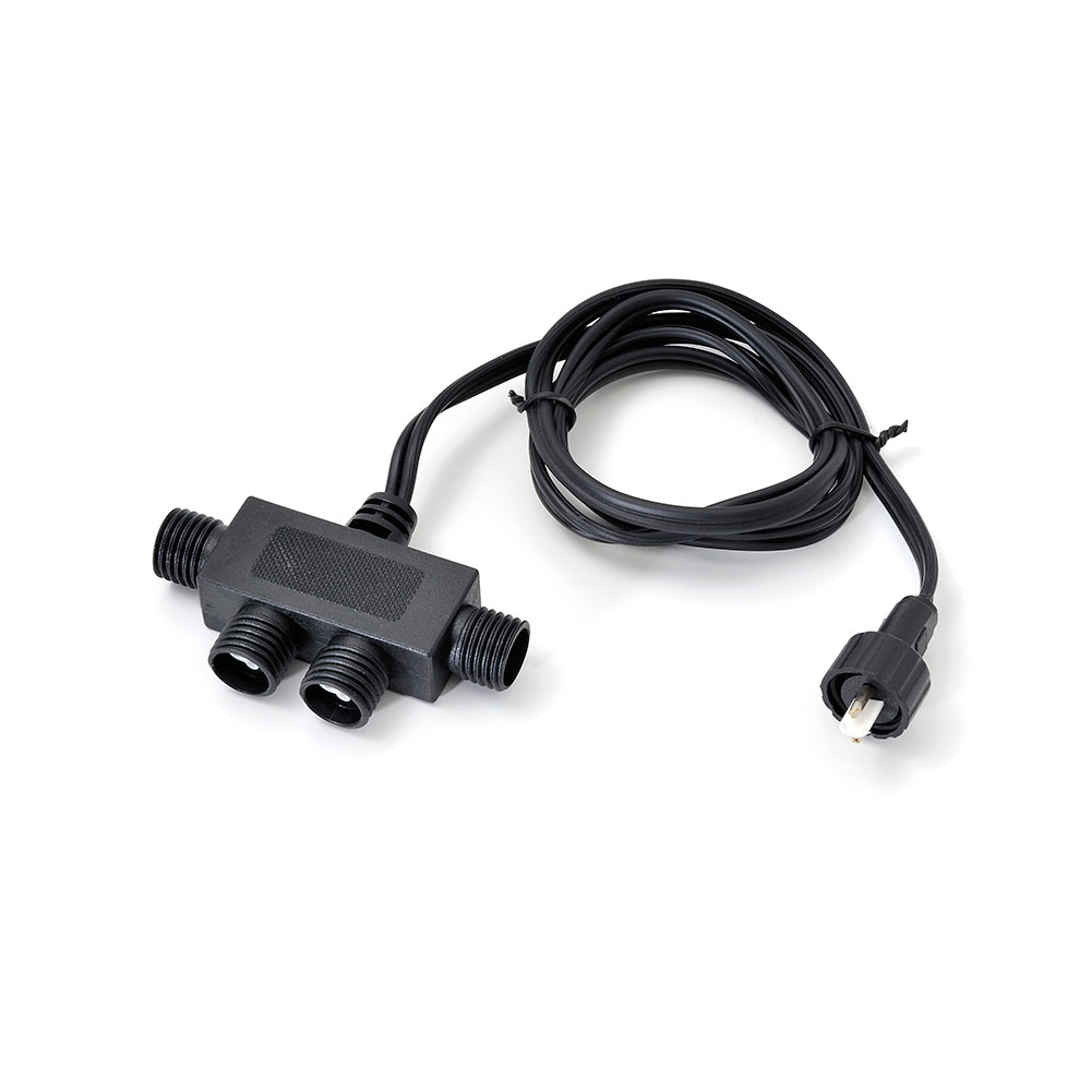 Ljusslinga start/split 100 varmvita LED svart kabel 24V/IP44 Vit