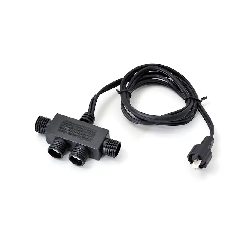 Ljusslinga start/split 100 varmvita LED svart kabel 24V/IP44 Vit