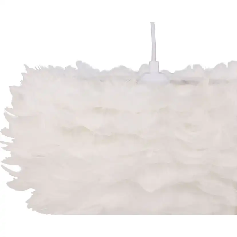 Nicola - Medium Pendant Lamp - White / White artificial feat Vit