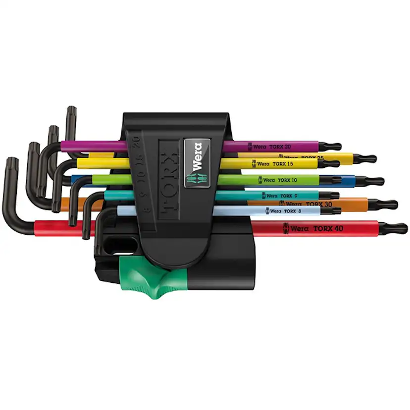 Insexnyckelsats Wera 967/9 Tx Bo Multicolour 1 Sb Blacklaser