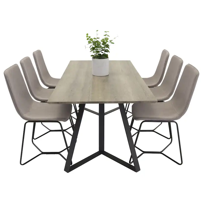 Matgrupp Venture Home Madde med 6 Xtra Stolar