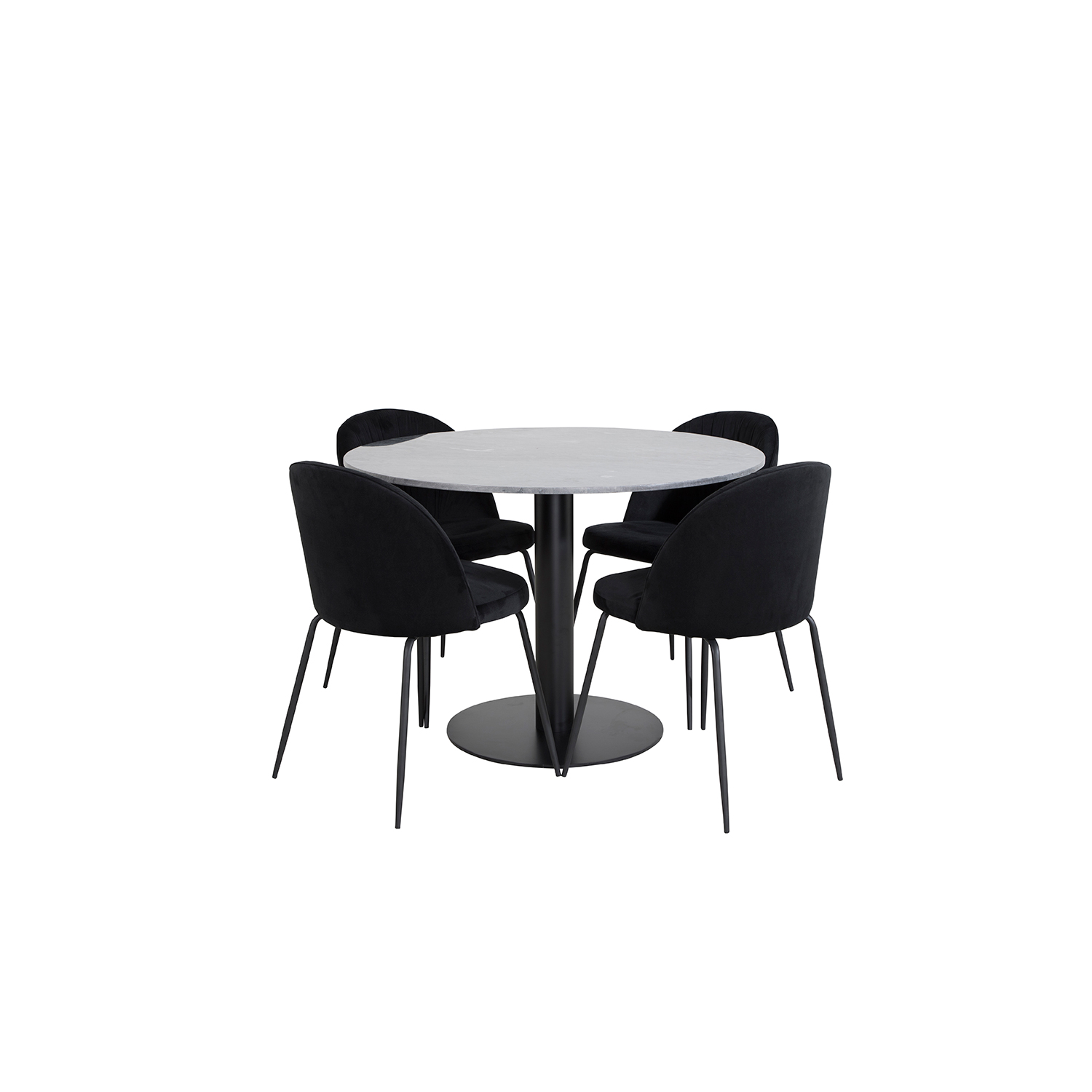 Matgrupp Venture Home Estelle med 4 Wrigley Stolar Sammet