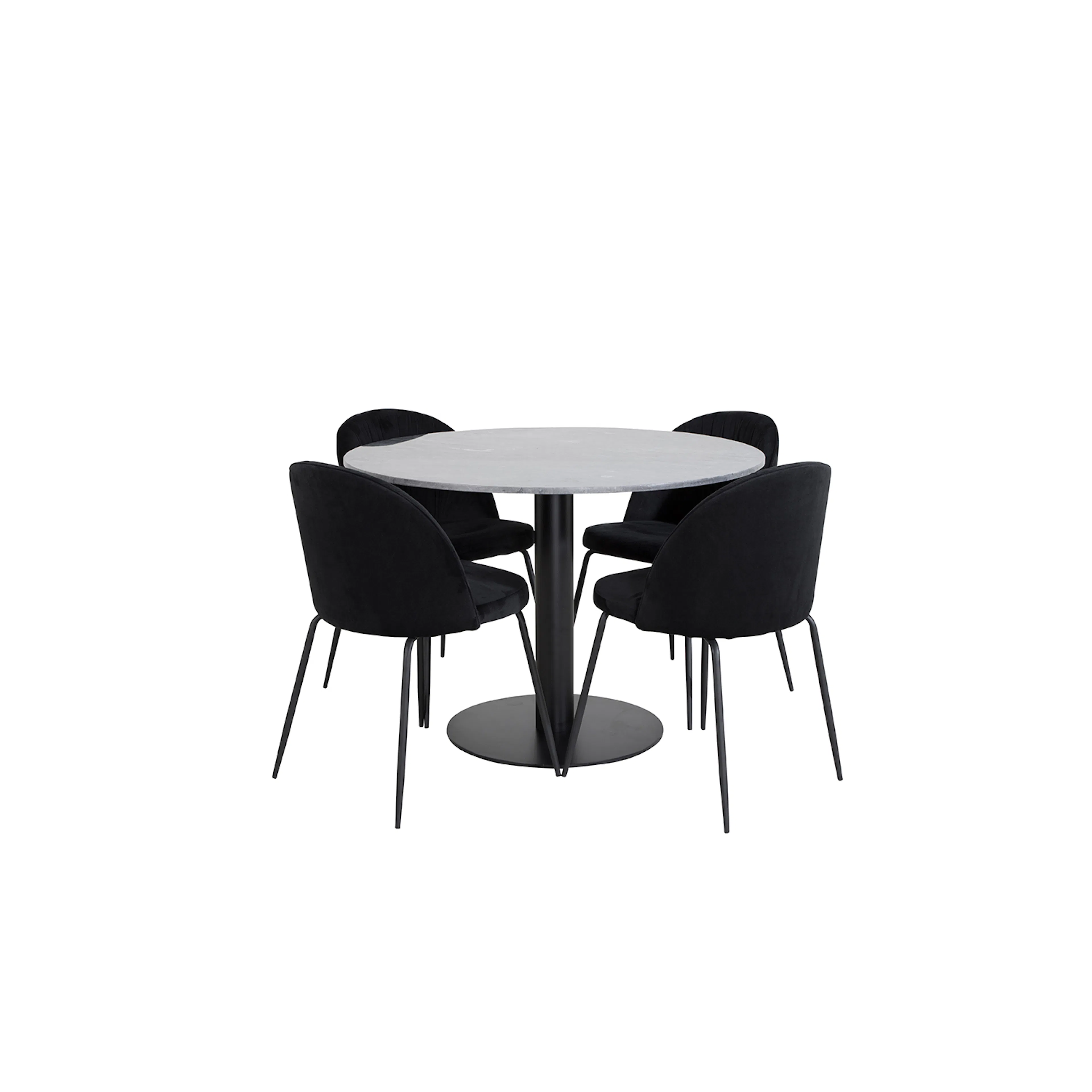 Matgrupp Venture Home Estelle med 4 Wrigley Stolar Sammet