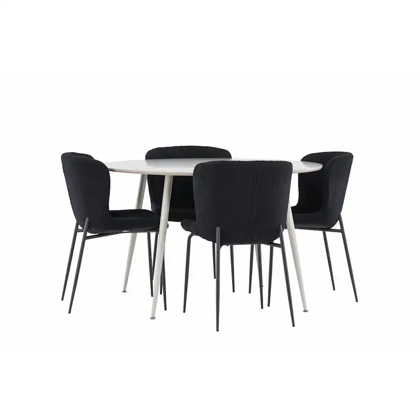 Matgrupp Venture Home Plaza Ø120 med 4 st Modesto Stolar