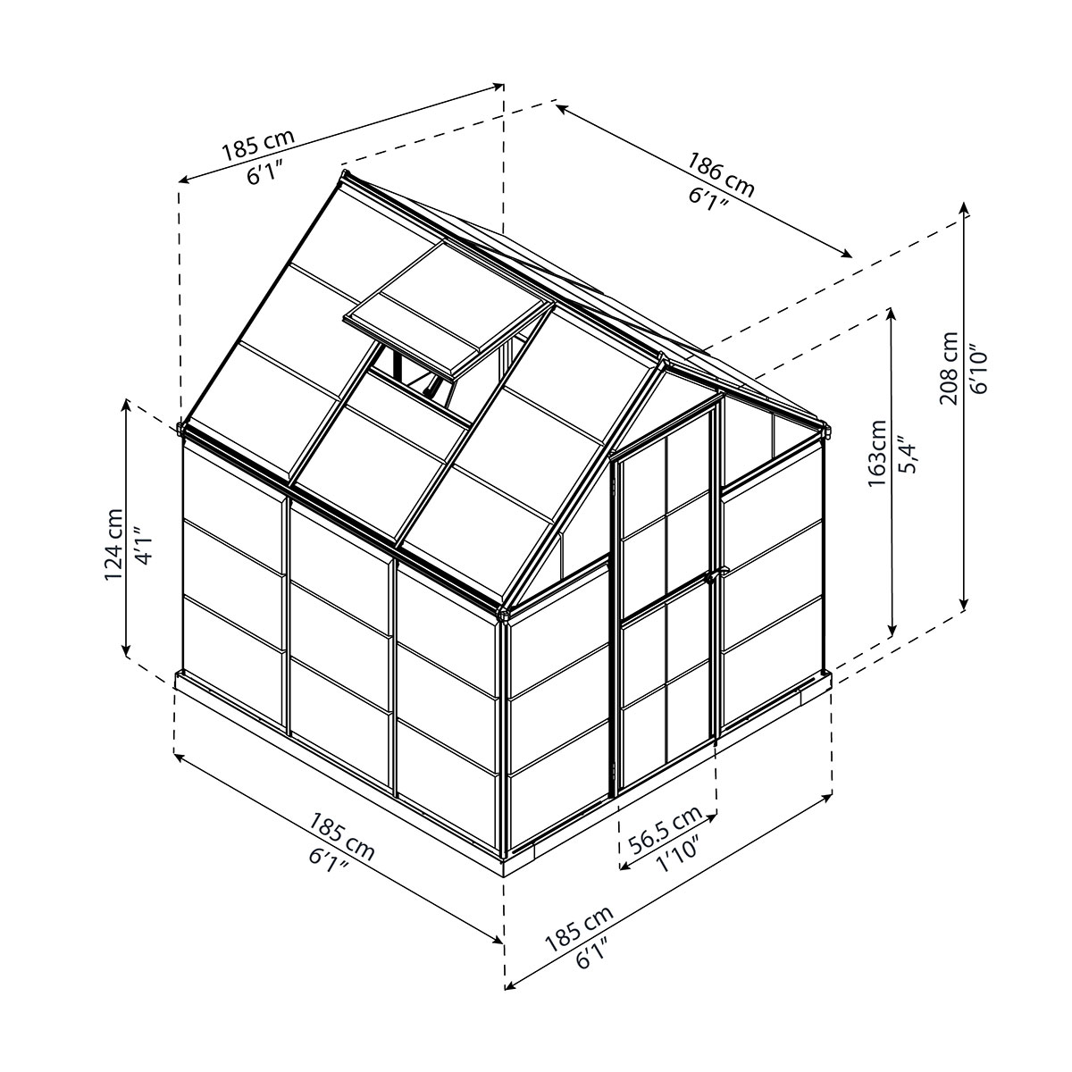 Växthus Canopia by Palram Harmony  3,4 m²