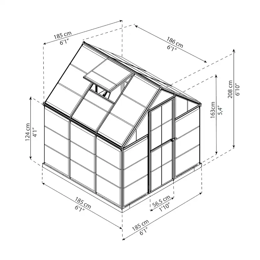 Växthus Canopia by Palram Harmony 3,4 m²