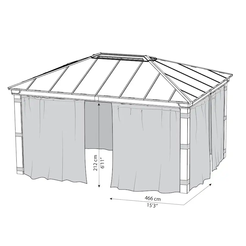 Gardin Canopia by Palram 4-Pack Till Dallas Paviljong 4,2x4,8 m