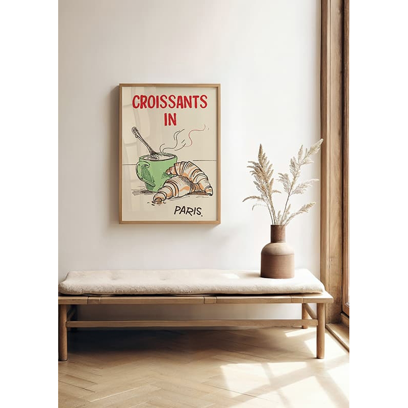 Poster Gallerix Croissants In Paris