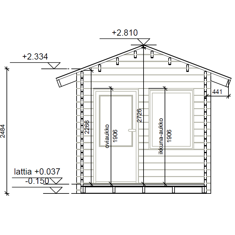 Friggebod LP Garden V-S (7m2)