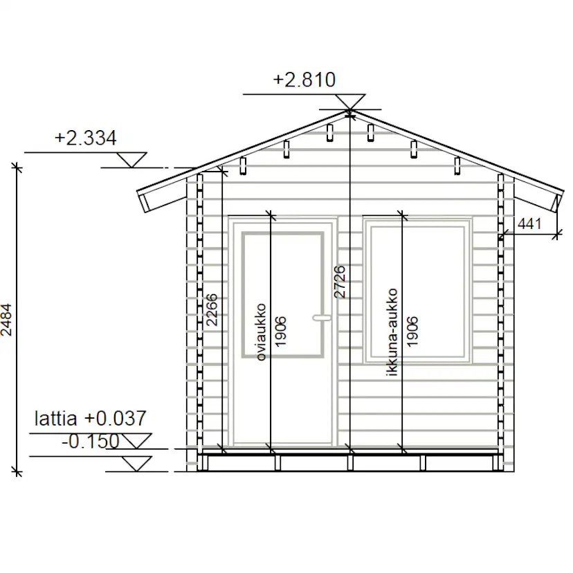 Friggebod LP Garden V-S (7m2)