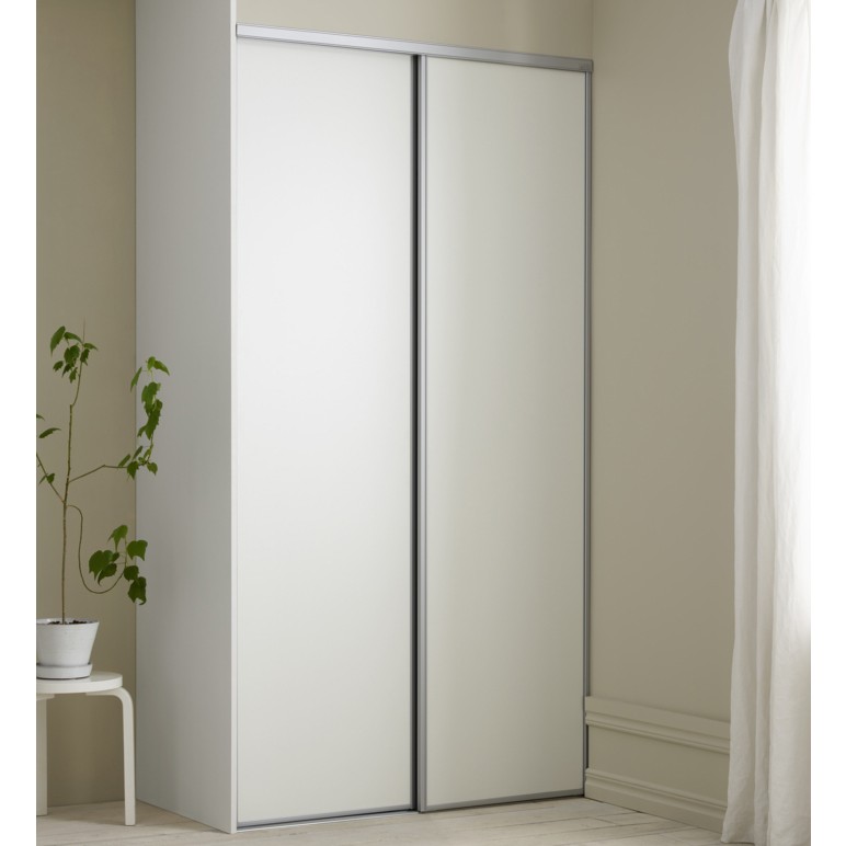 Garderob Elfa Skjutdörr Original Komplett Set med Förvaring 2st Dörrar 1240mm