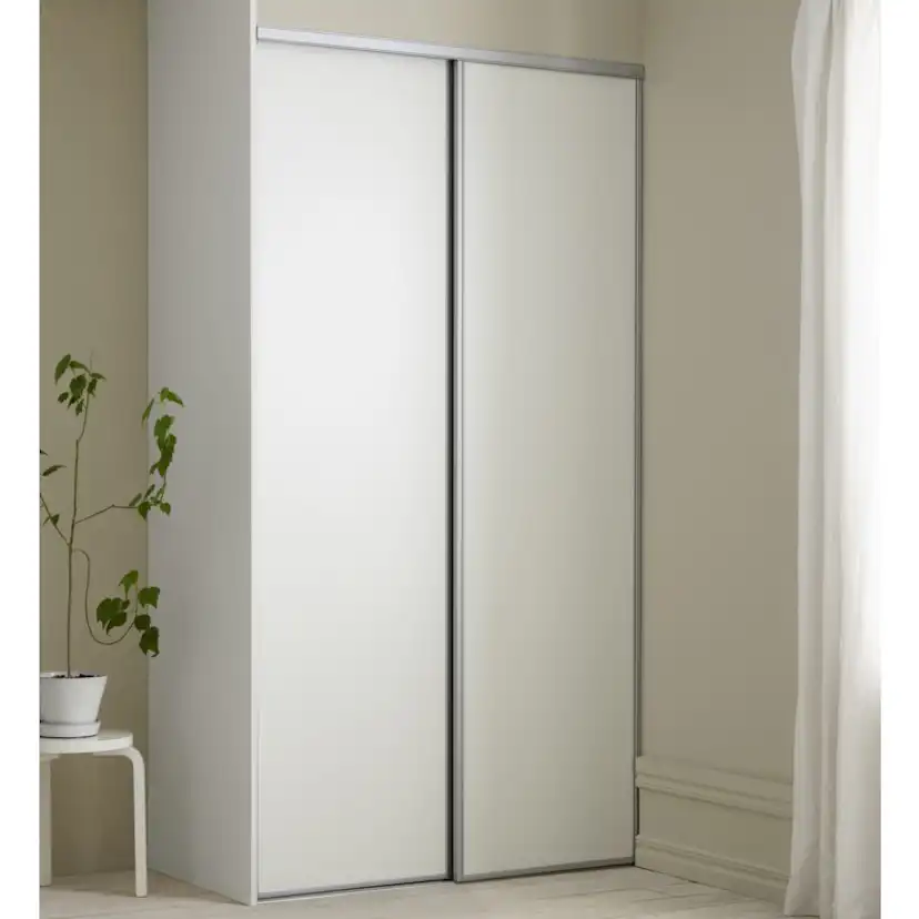 Garderob Elfa Skjutdörr Original Komplett Set med Förvaring 2st Dörrar 1240mm