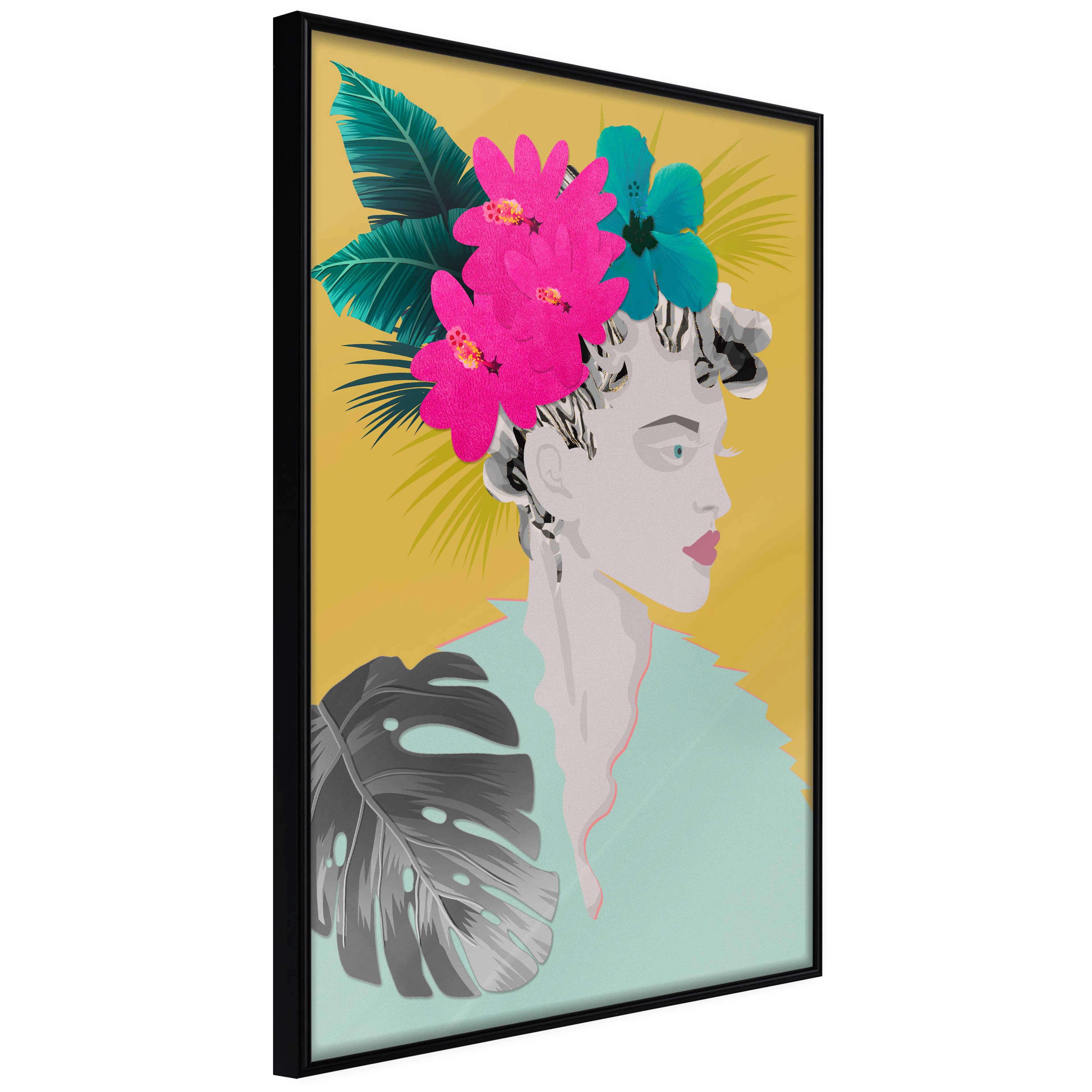 Affisch - Flowers In The Hair [Poster] 20x30 Svart ram, 20x30 cm