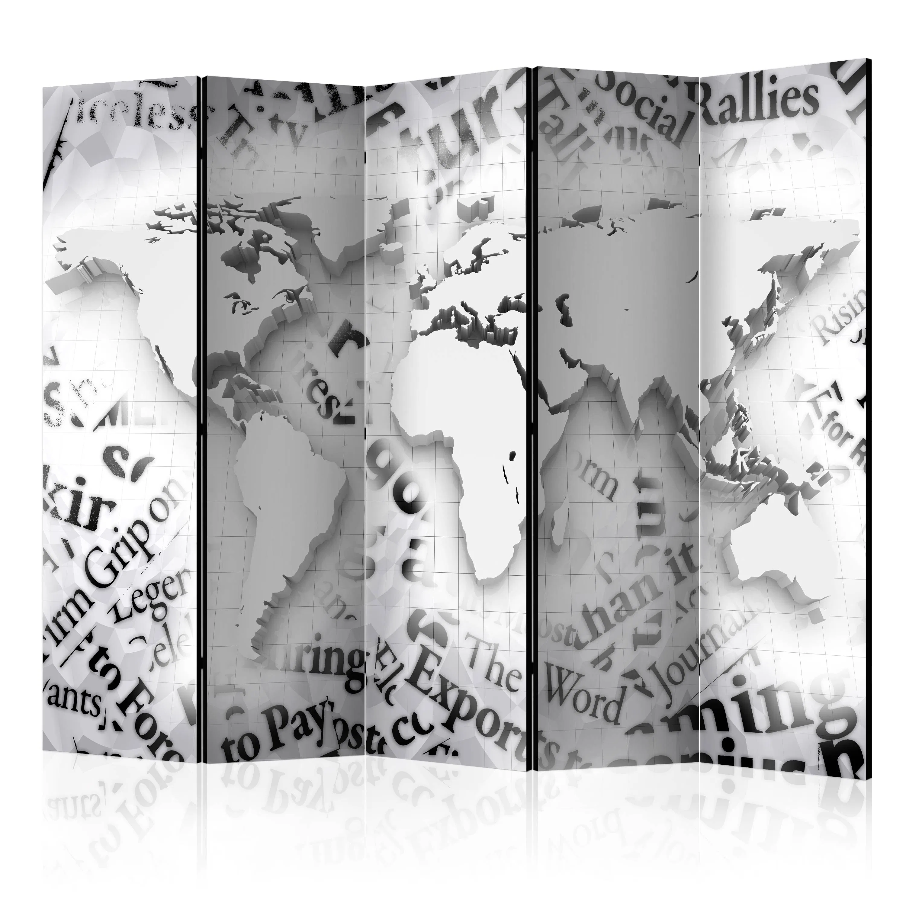 Rumsavdelare Skärmvägg Arkiio The World of Newspapers II 225x172 cm