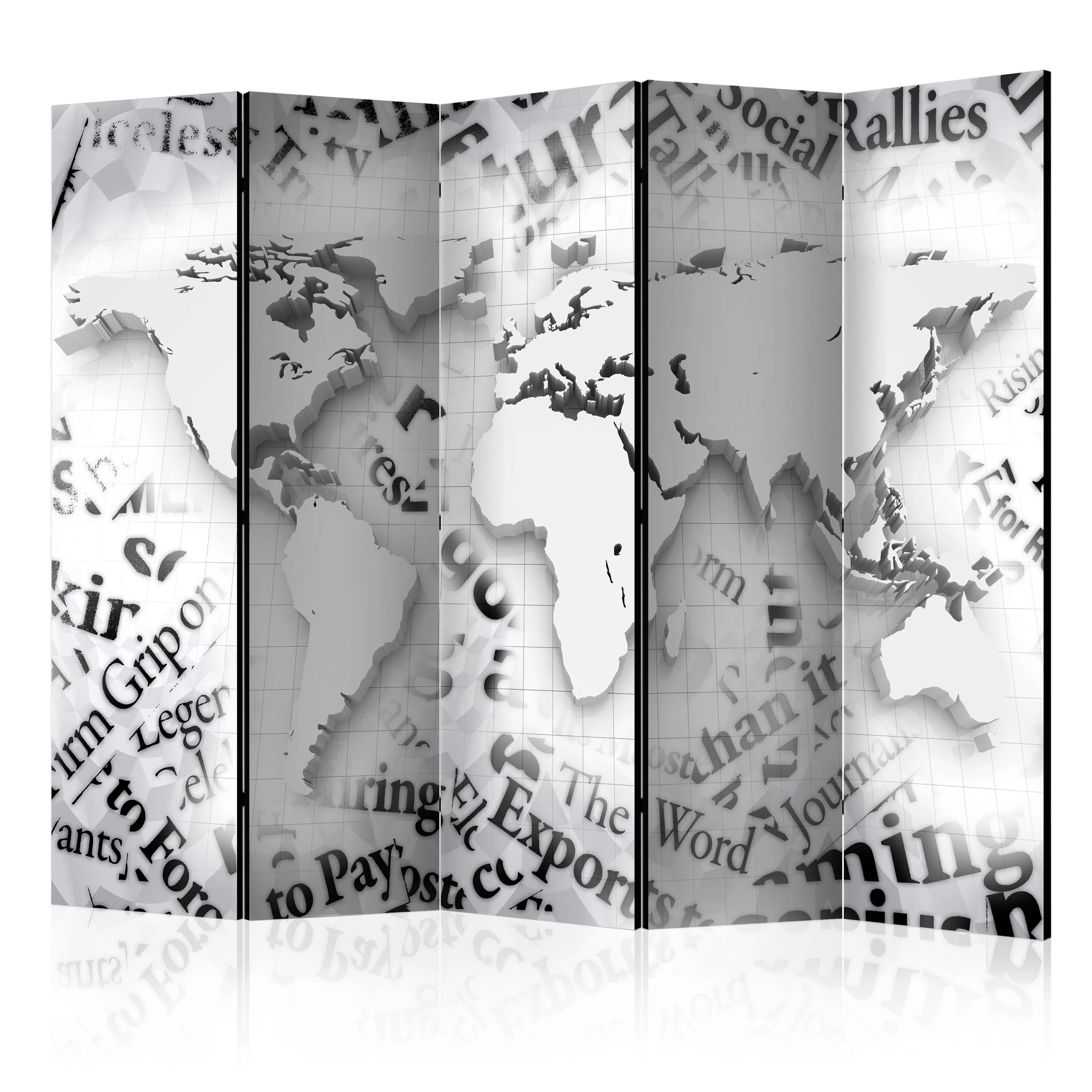 Rumsavdelare Skärmvägg Arkiio The World of Newspapers II 225x172 cm