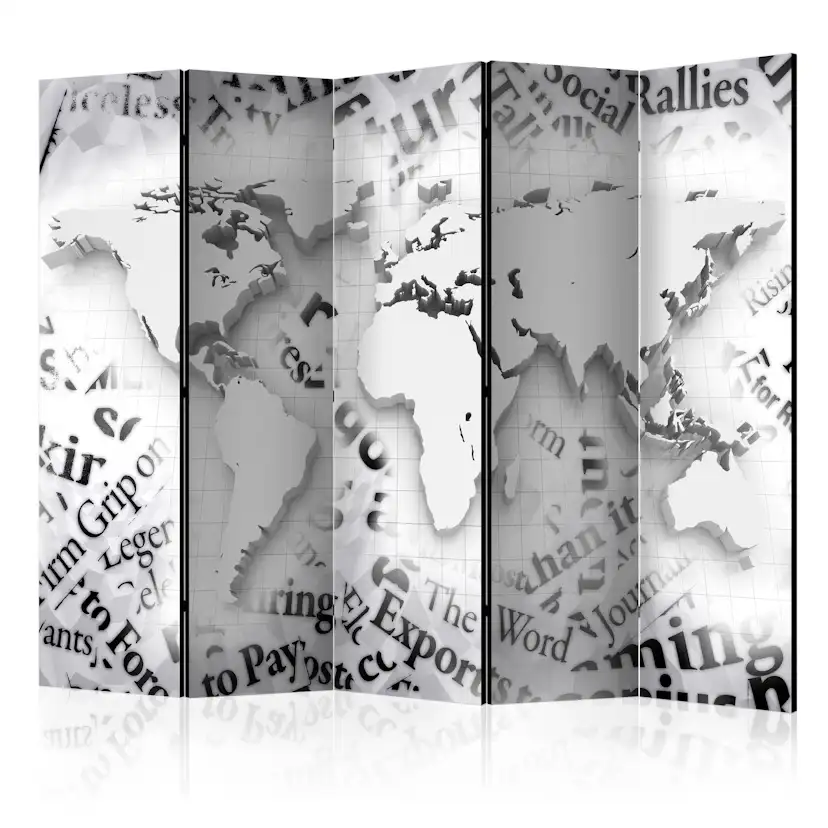 Rumsavdelare Skärmvägg Arkiio The World of Newspapers II 225x172 cm