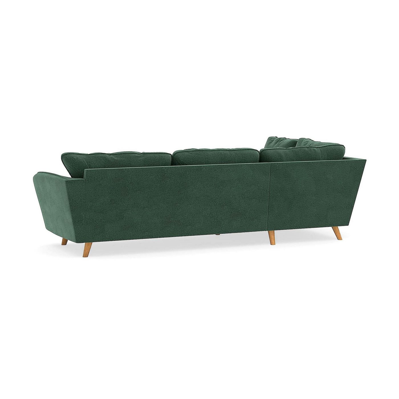 Schäslongsoffa Scandi Days Trend Lyx 4-sits Loris 39, Grön Sammet, Vänstervänd, Trend, Ekfinish