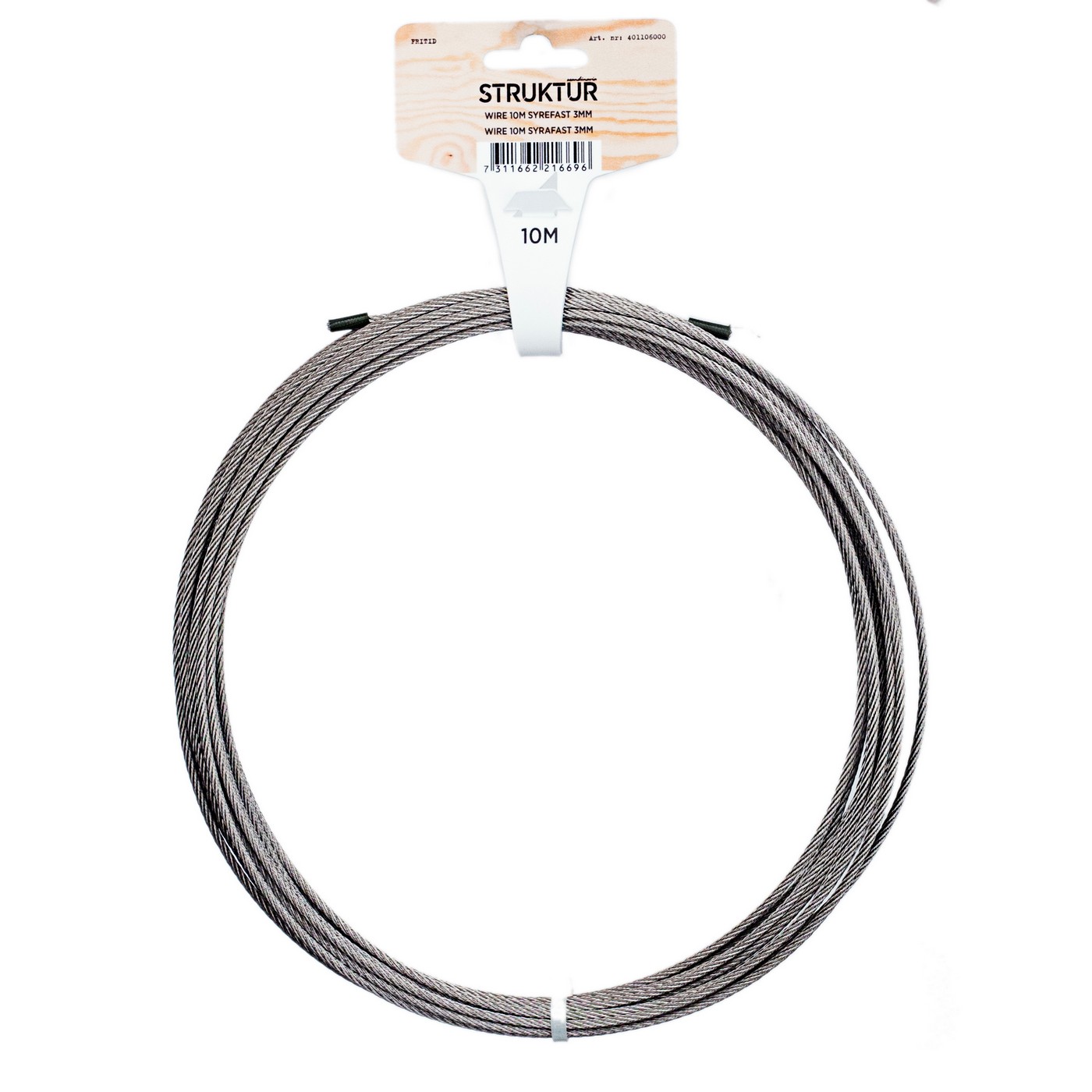 WIRE SYRAFAST 10M Ø3MM Rostfri, D: 3 mm, L: 10 m