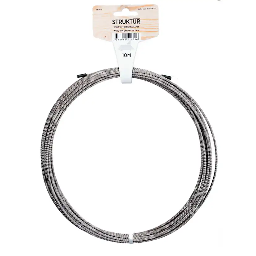 WIRE SYRAFAST 10M Ø3MM Rostfri, D: 3 mm, L: 10 m