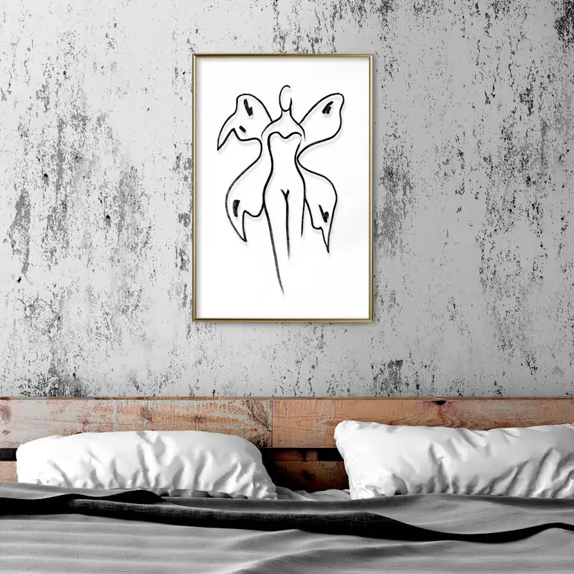 Poster Artgeist Affisch Butterfly Woman