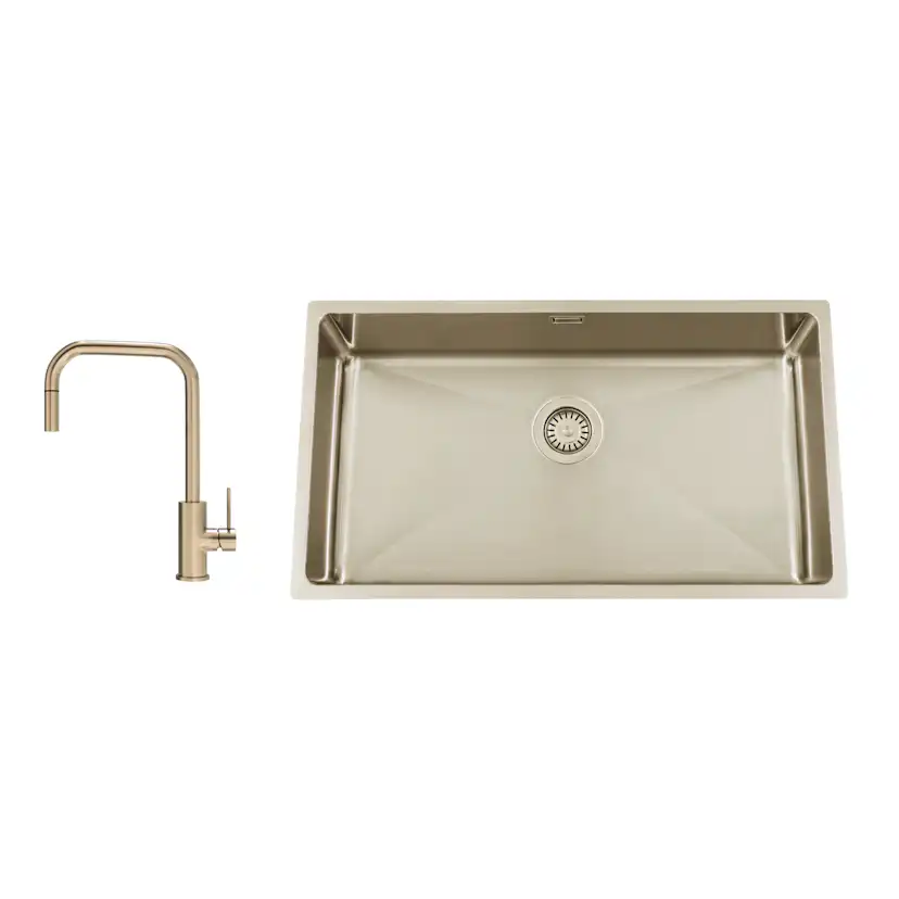 Diskho Nordic Tech Titan 730 X med Köksblandare Steel Accent Square D