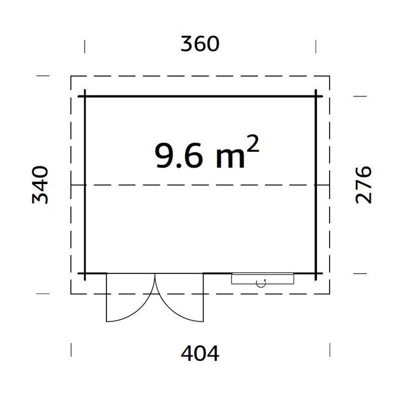 Stuga Palmako Iris 9,6 m2