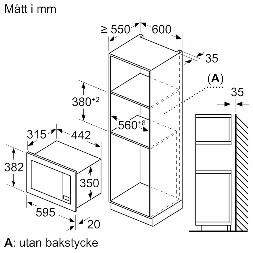 Inbyggnadsmikrovågsugn Bosch BFL623MB4