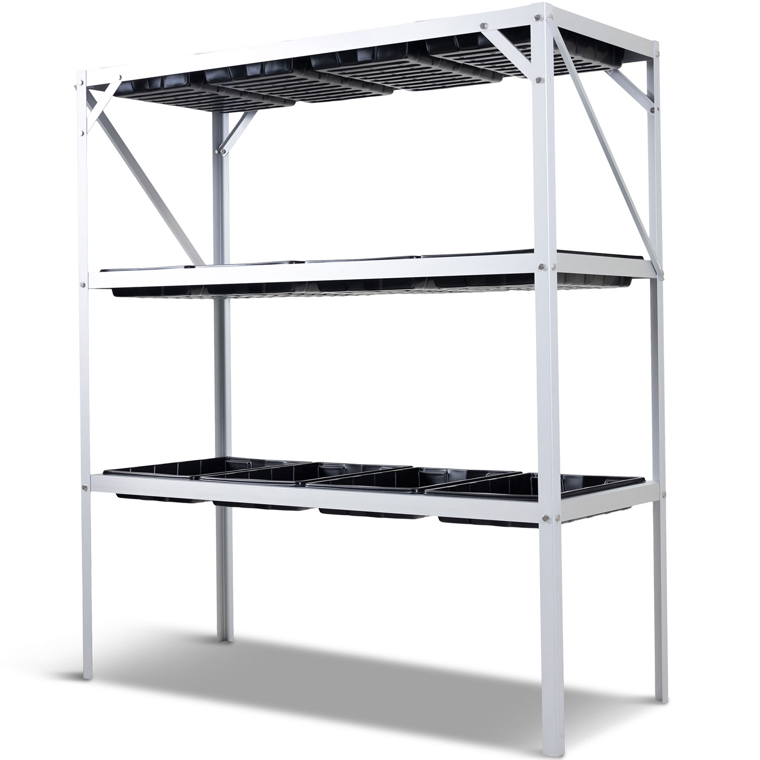 Växthusbord Metalcraft 113cm med planeringslådor