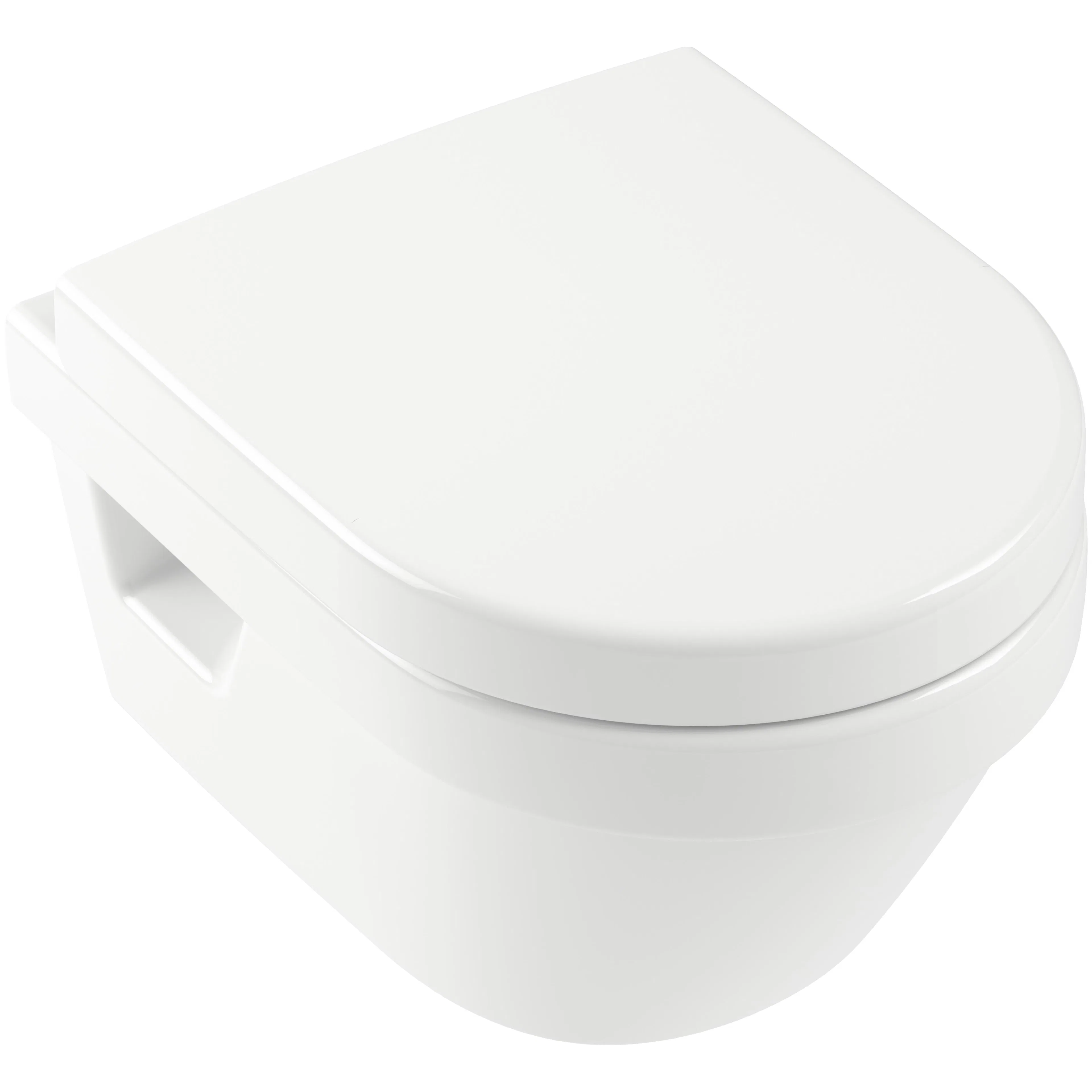 Vägghängd toalett Villeroy & Boch Architectura 4687HR01 Vit Alpin, utan Ceramic Plus med Toalettsits