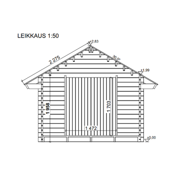 Timmerförråd LP Garden S-M (10m²) Rak Vägg