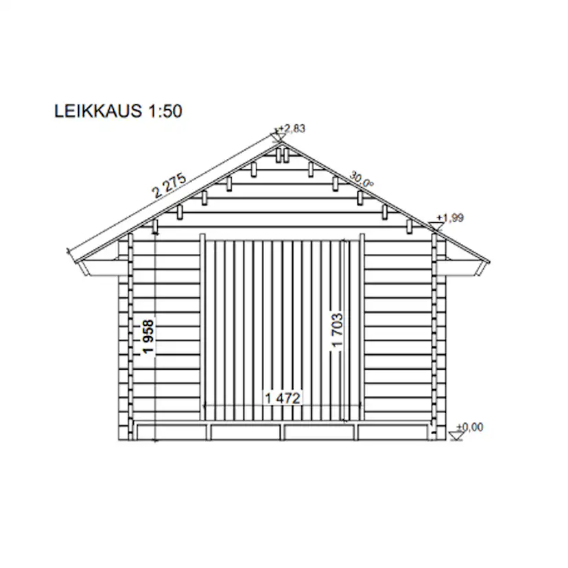Timmerförråd LP Garden S-M (10m²) Rak Vägg