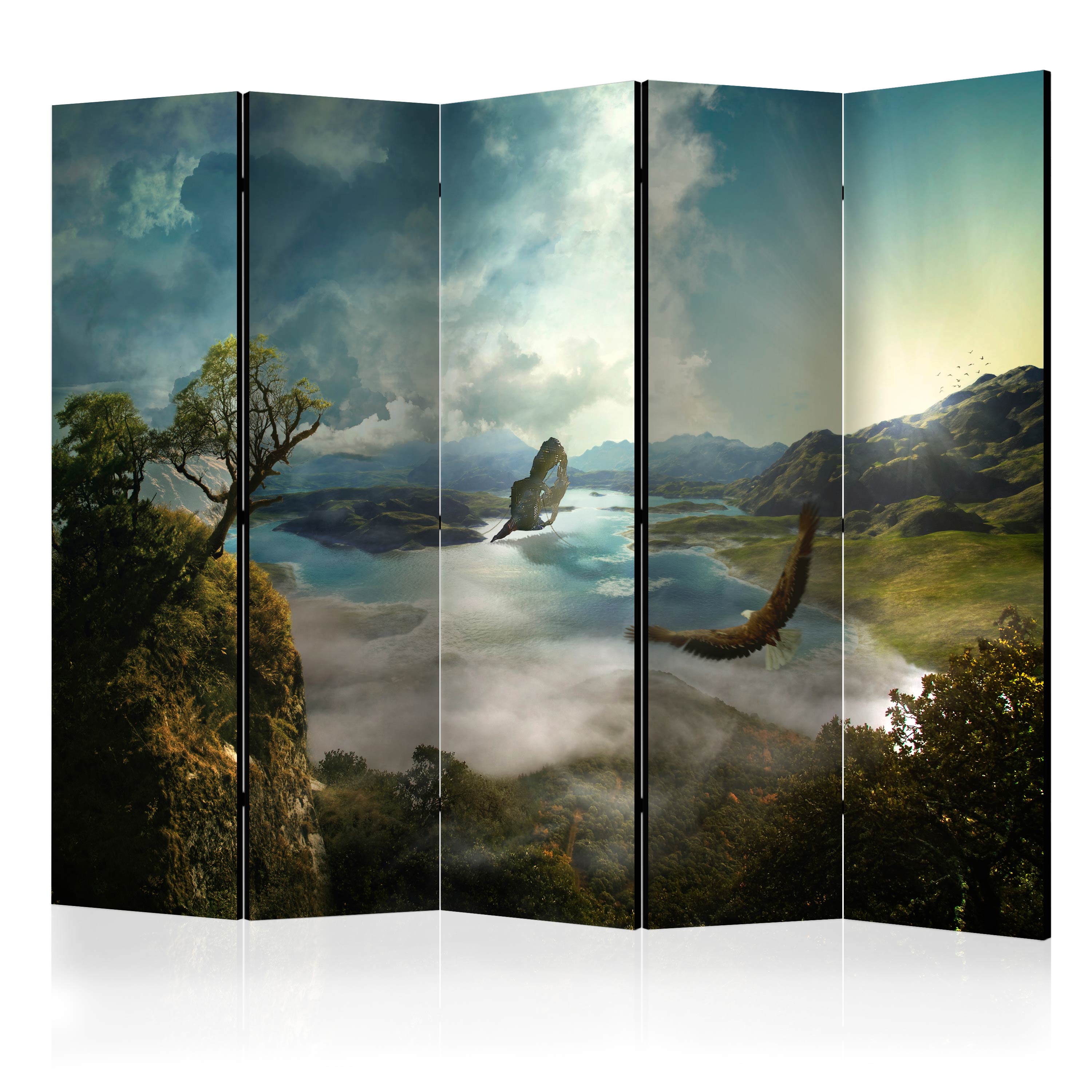 Rumsavdelare Skärmvägg Arkiio Flight over the Lake II 225x172 cm
