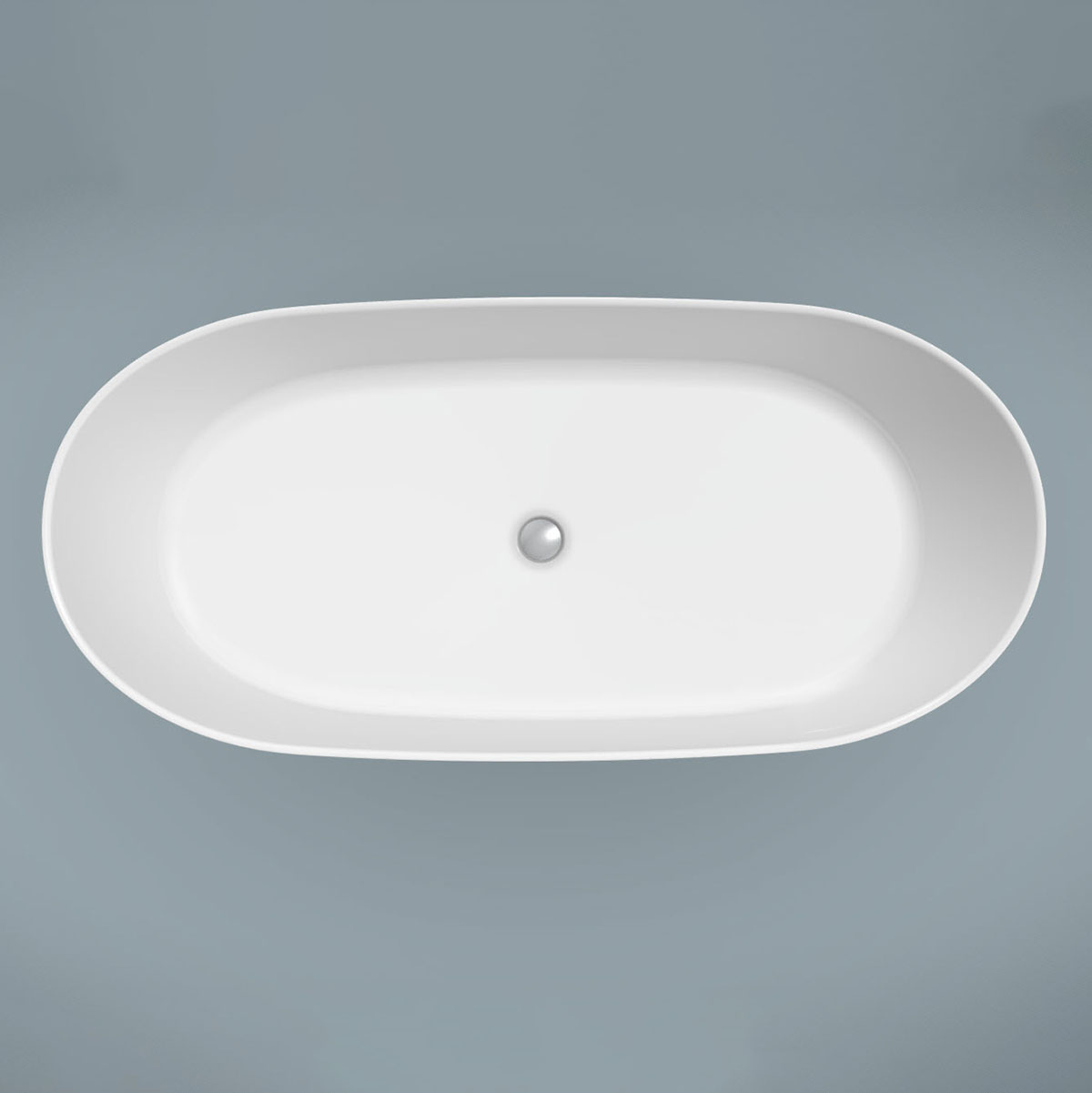 Badkar Bathlife Vila Gjutmarmor 1600 Vit