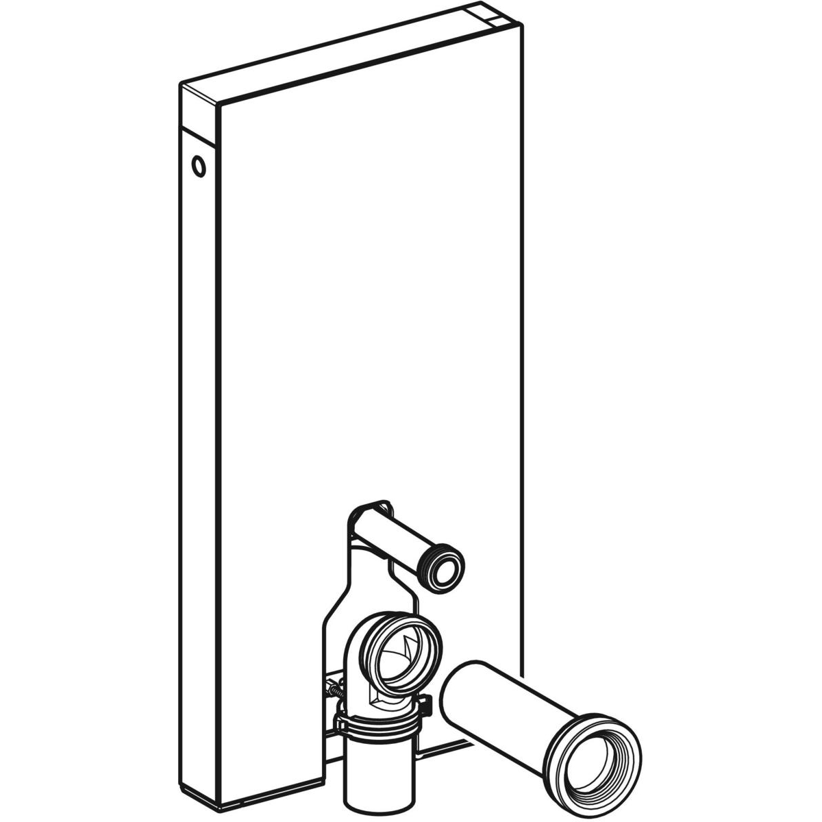 WC-Fixtur Geberit Monolith för  Back-to-wall Toalettstol 101 cmxMint/Glas