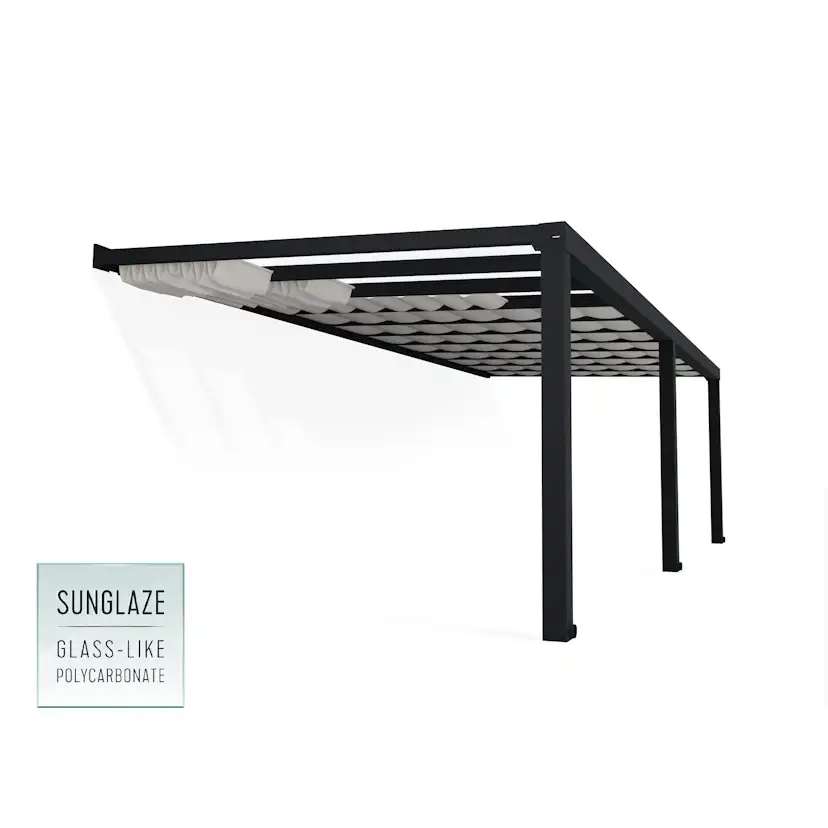 Gardinset Canopia by Palram Skuggkit Till Pergola Stockholm 3,4 x 8,1 m Vitt