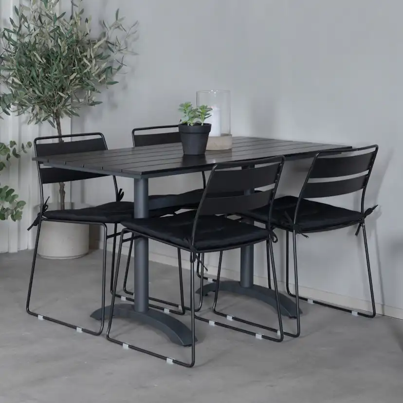 Matgrupp Venture Home Denver med 4 Lina Stolar