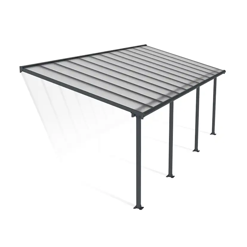 OLYMPIA PATIO COVER 3X7.30 GREY CLEAR 3 x 7,5