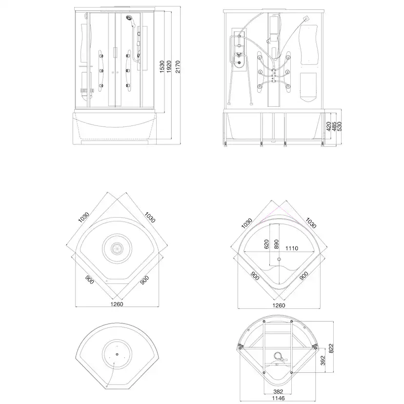 Bad & Duschkabin Arrow 6026