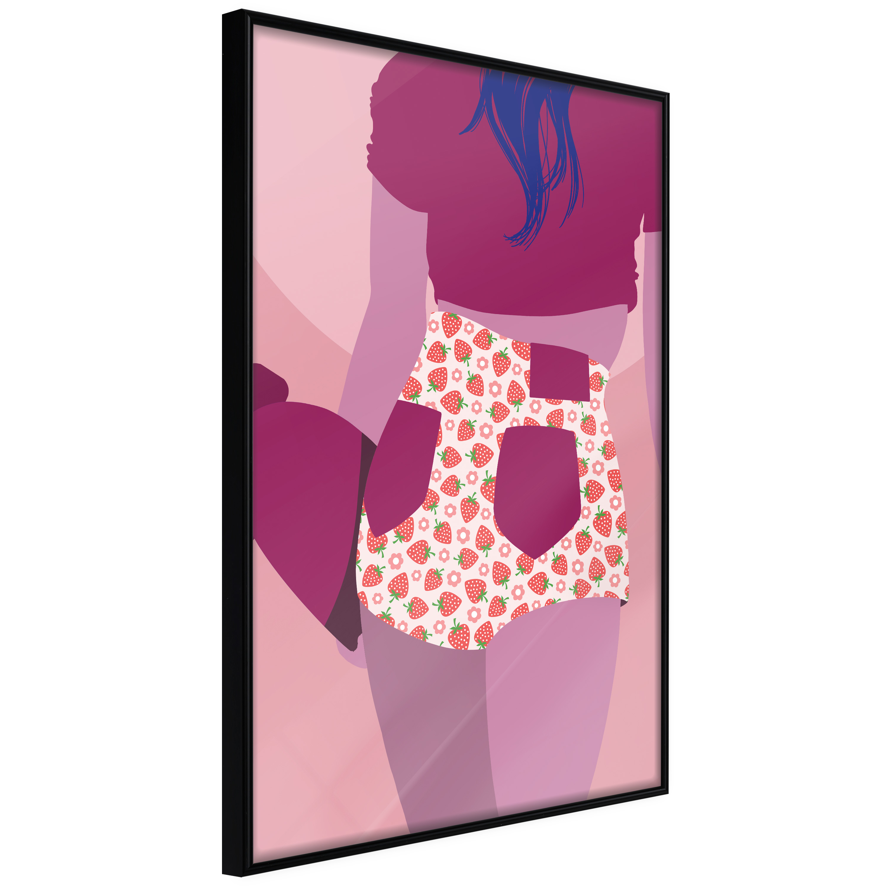 Affisch - Strawberries Shorts [Poster] 30x45 Svart ram, 30x45 cm