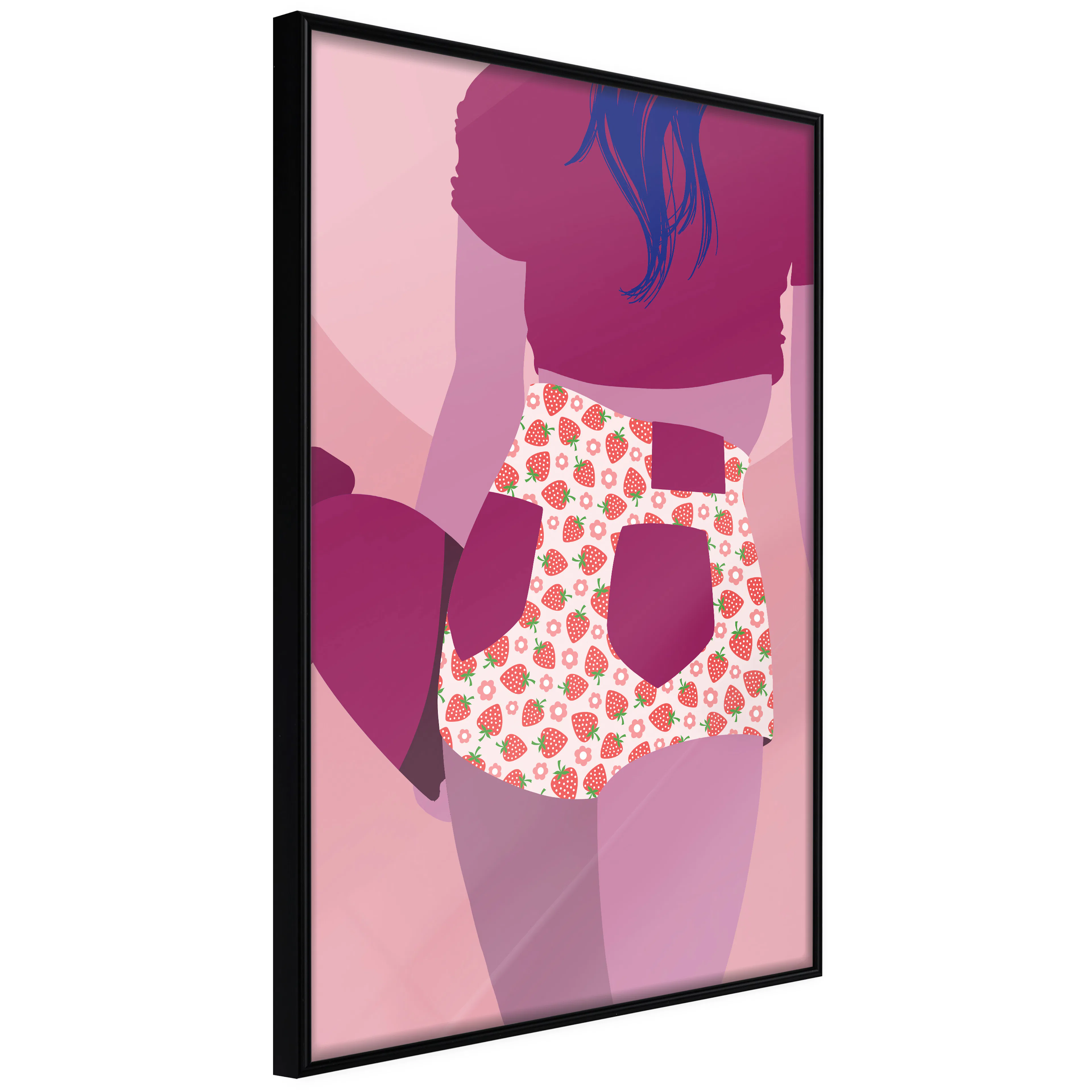 Affisch - Strawberries Shorts [Poster] 40x60 Svart ram, 40x60 cm