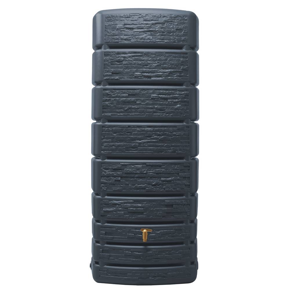 Regnvattentunna Garantia Slim Stone 500 L Grå Granit med Plastkran