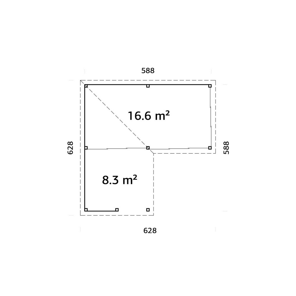Uterum Palmako Lenna 24,9 m2 Set 423 Slide