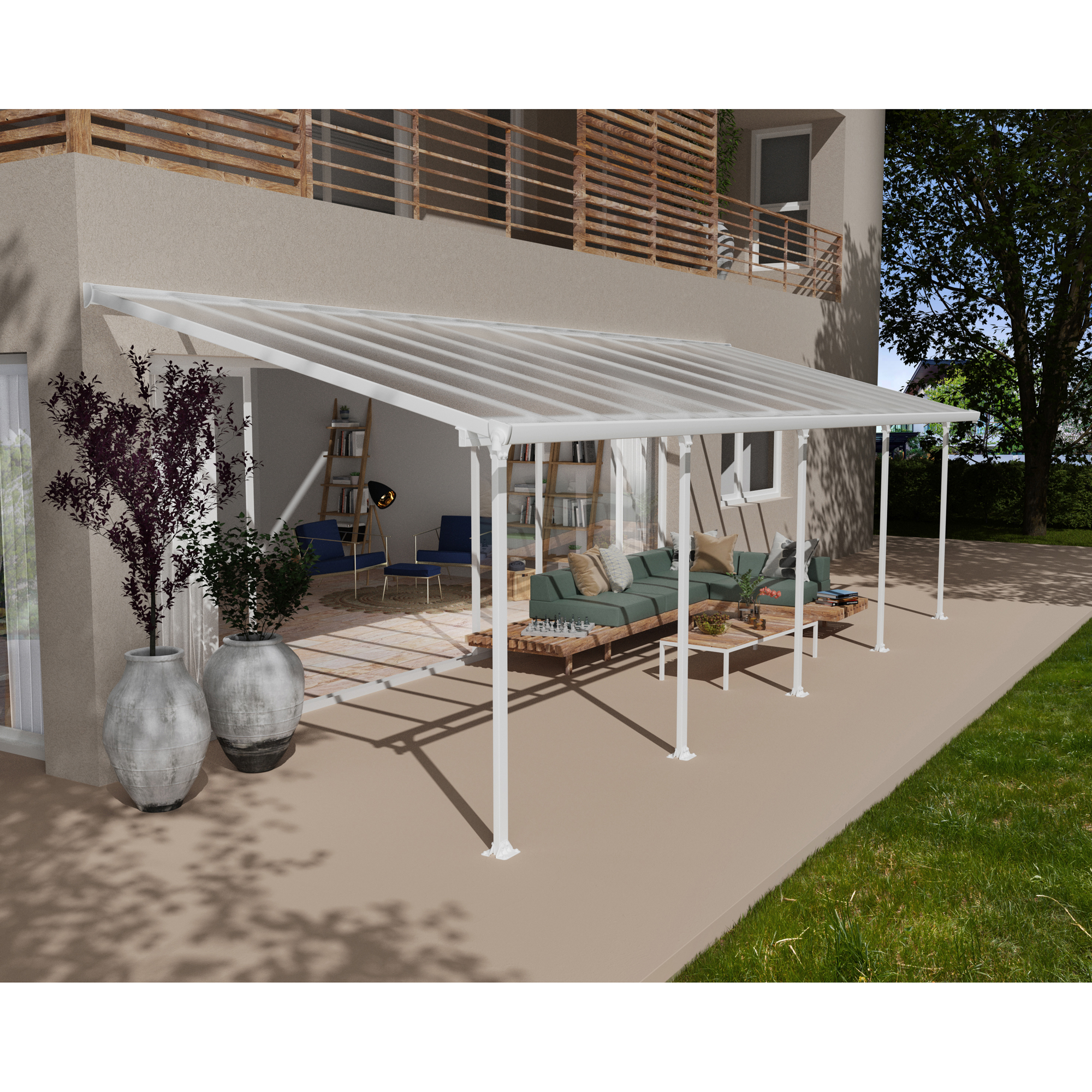 Terrasstak Canopia by Palram Feria Vit 26,9 m²