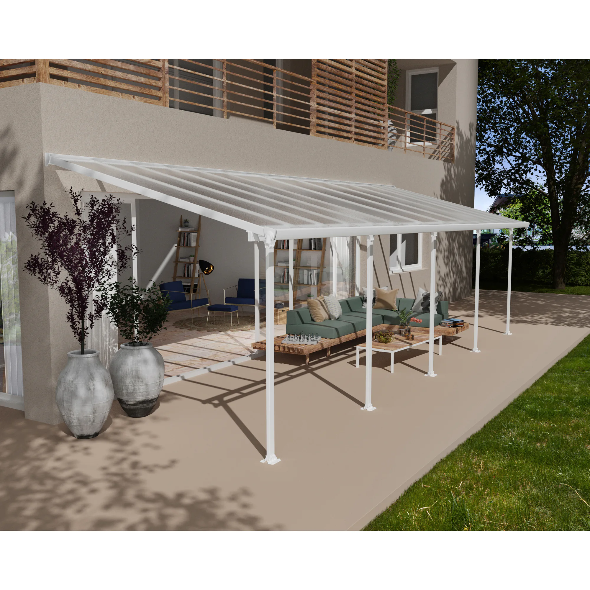 Terrasstak Canopia by Palram Feria Vit 26,9 m²