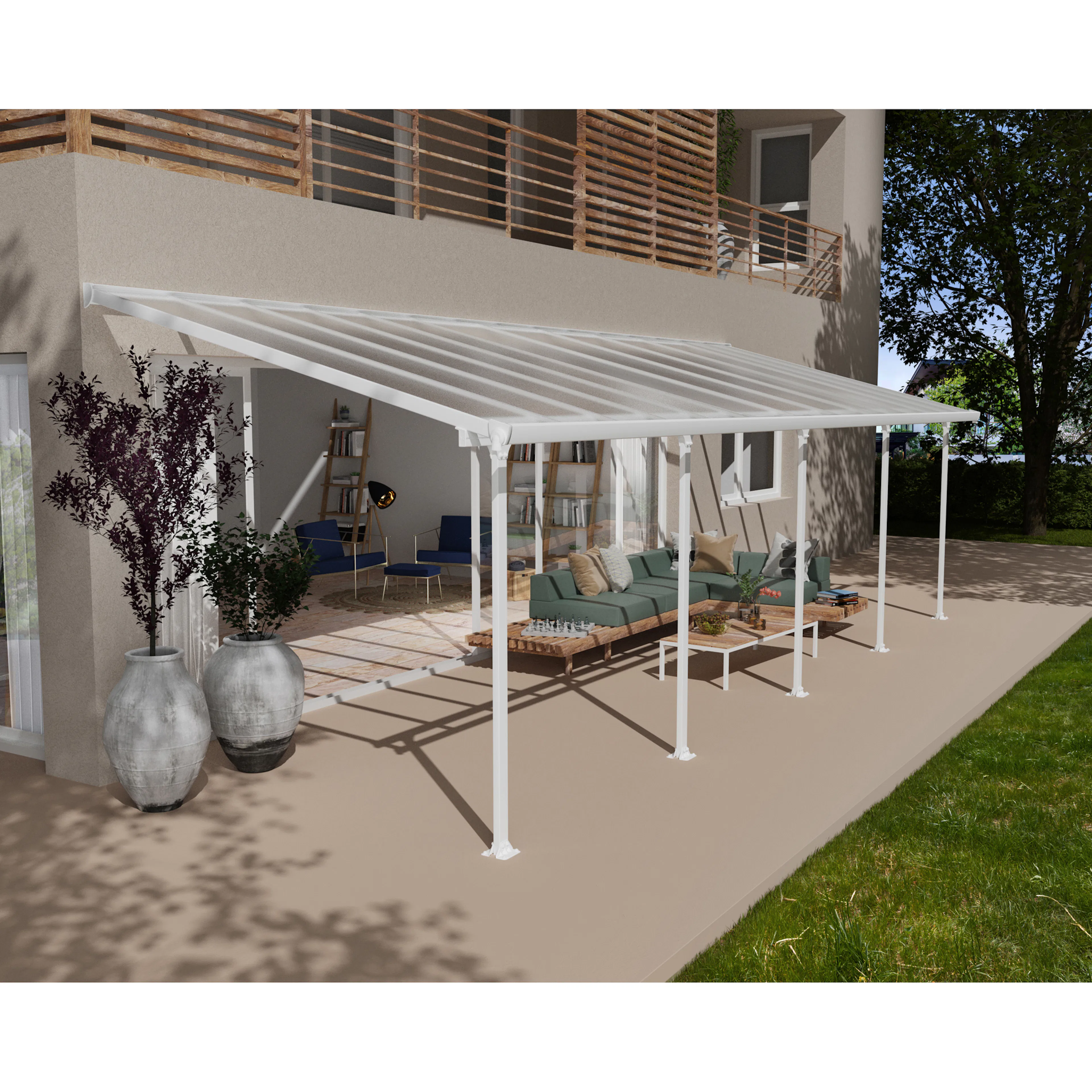Terrasstak Canopia by Palram Feria Vit 26,9 m²