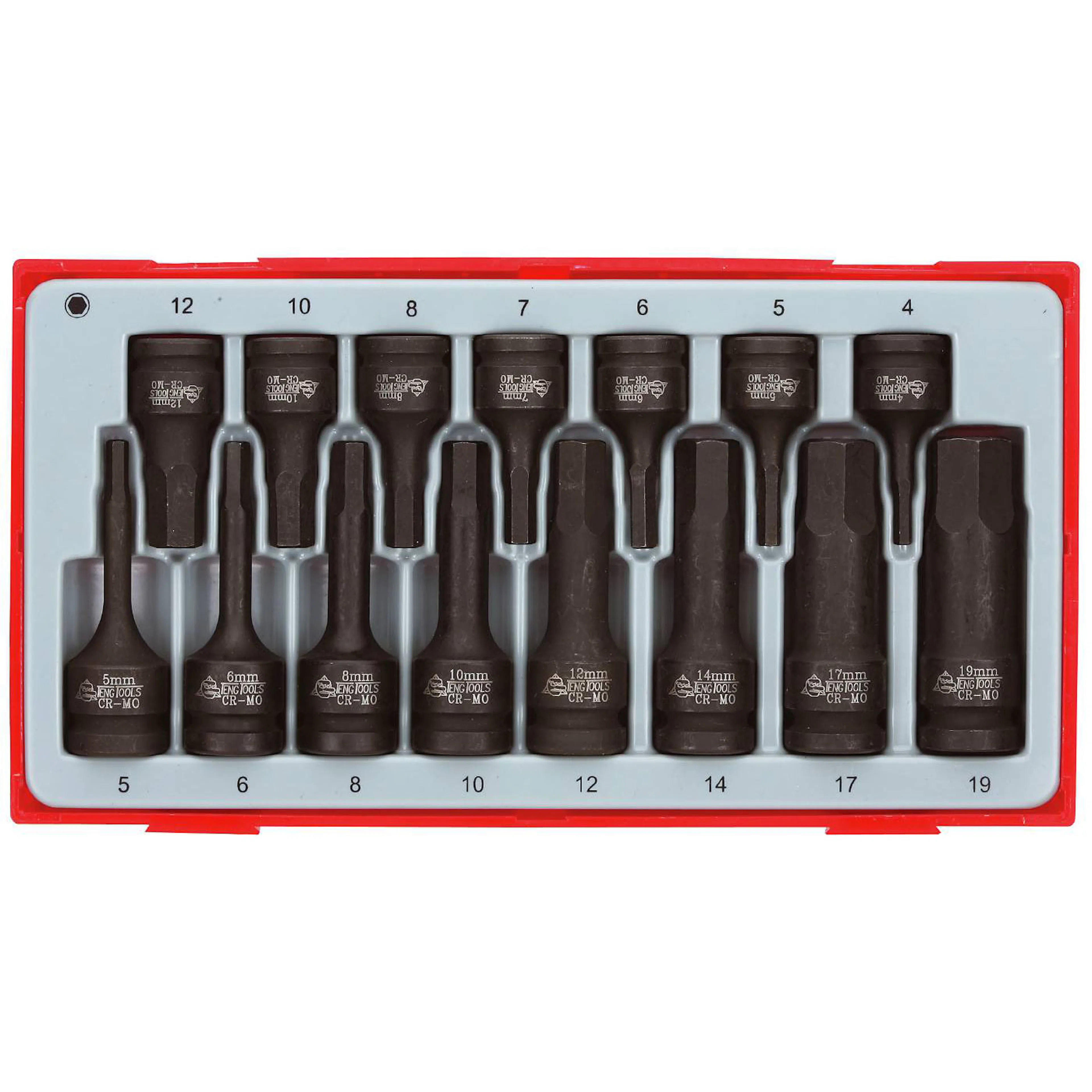 Krafthylsbitssats 15 delar (insex) för inv. sexkanthål Teng Tools TT9015HX